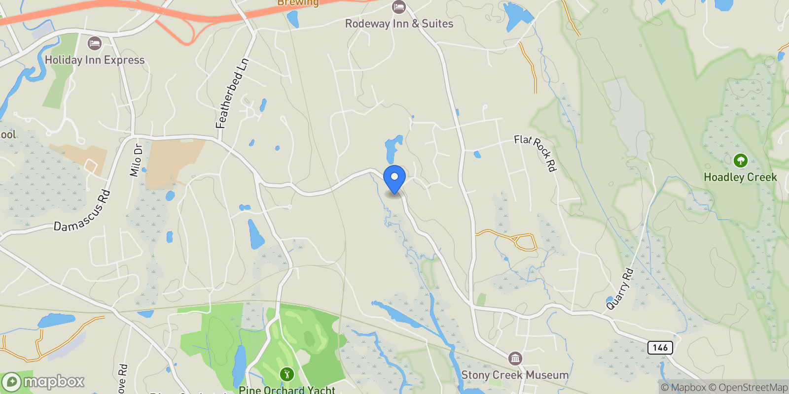 Map showing 155 Stony Creek Road, Branford, CT 06405, Branford, Connecticut, United States.