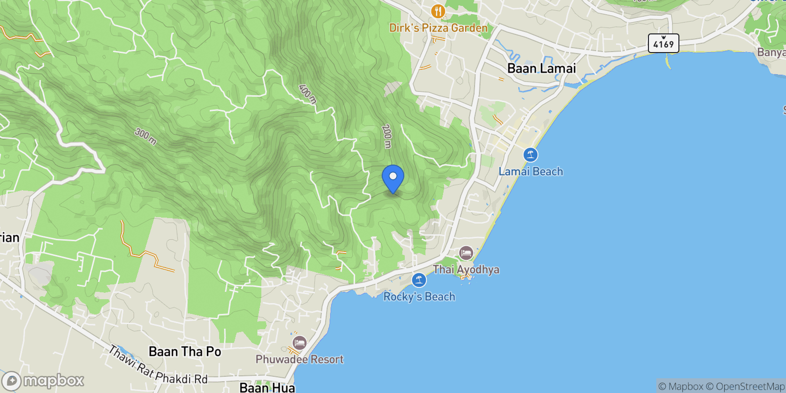Map showing Surat Thani,, Koh Samui, Surat Thani, Thailand.