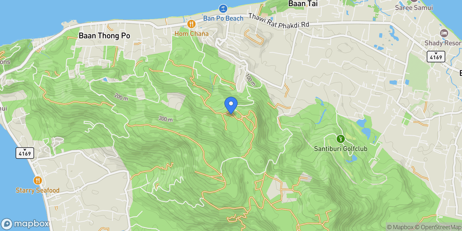 Map showing Surat Thani,, Koh Samui, Surat Thani, Thailand.