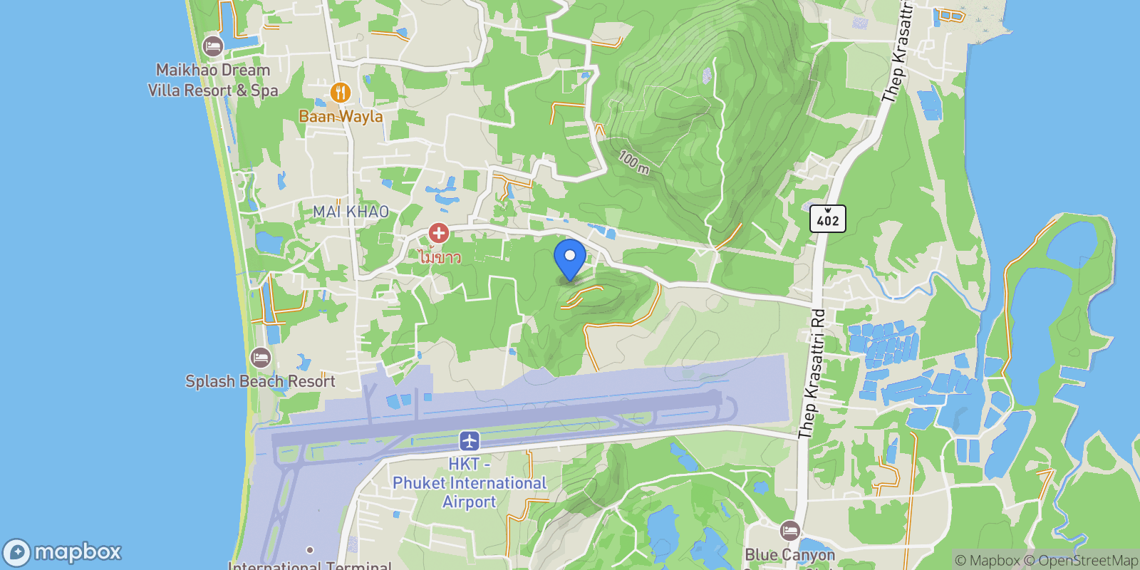 Map showing Phuket,, Mai Khao, Phuket, Thailand.