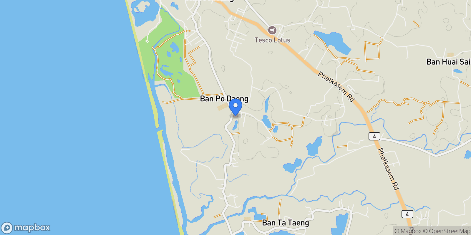 Map showing Phang Nga,, Thai Mueang, Phang-nga, Thailand.