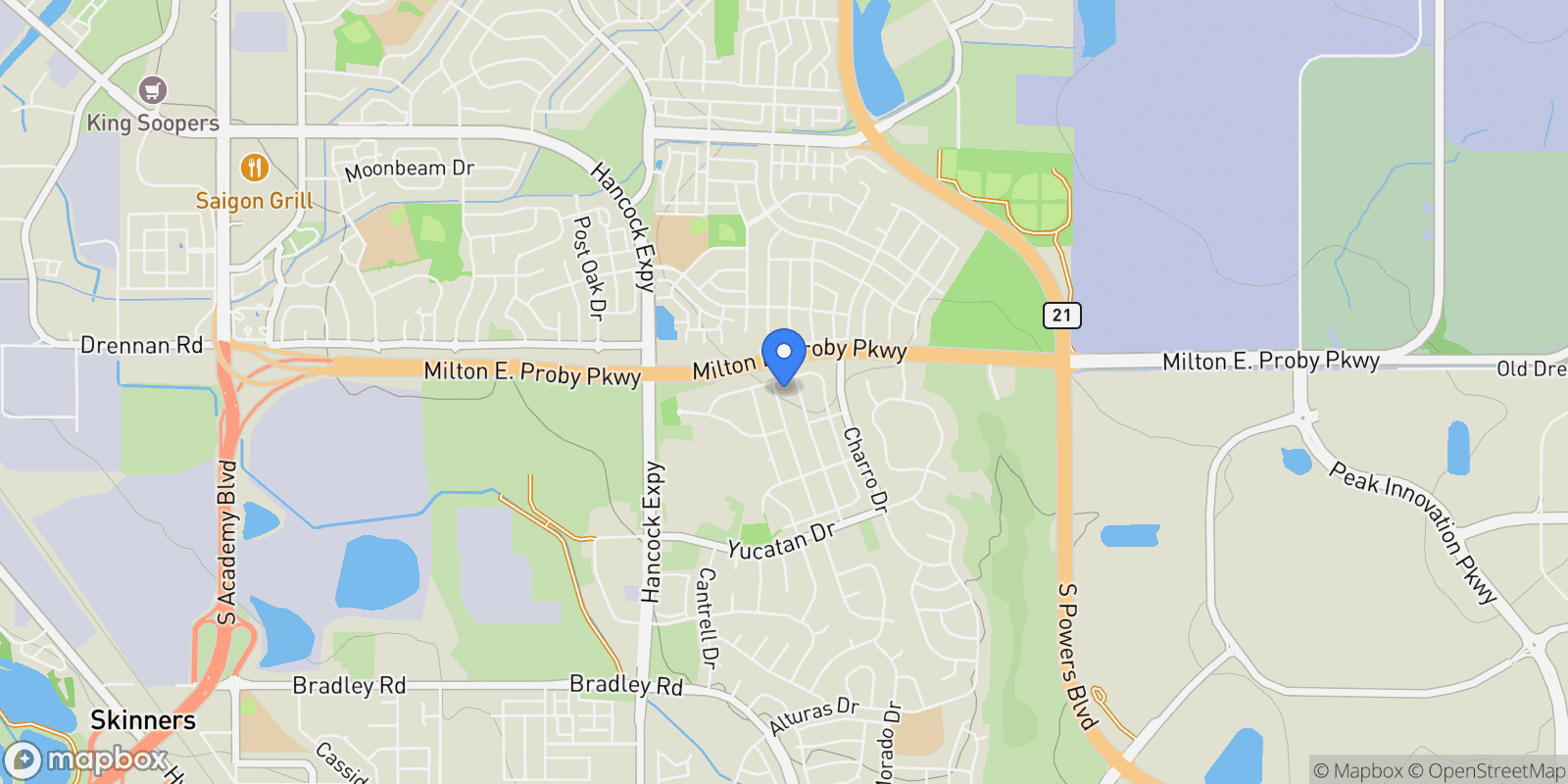 Map showing 3487 Tail Wind Drive , Colorado Springs, CO 80911, Colorado Springs, Colorado, United States.