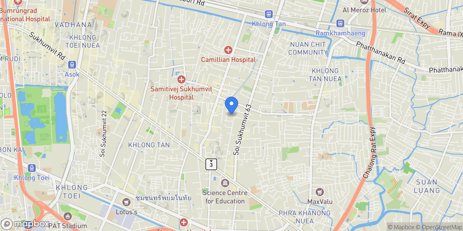 Map showing Bangkok,, Bangkok, Bangkok, Thailand.