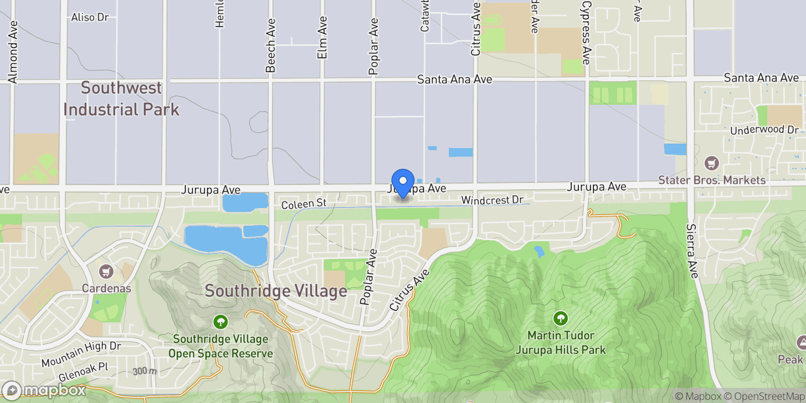 Map showing 11355 Tondela St, Fontana, CA 92337, Fontana, California, United States.