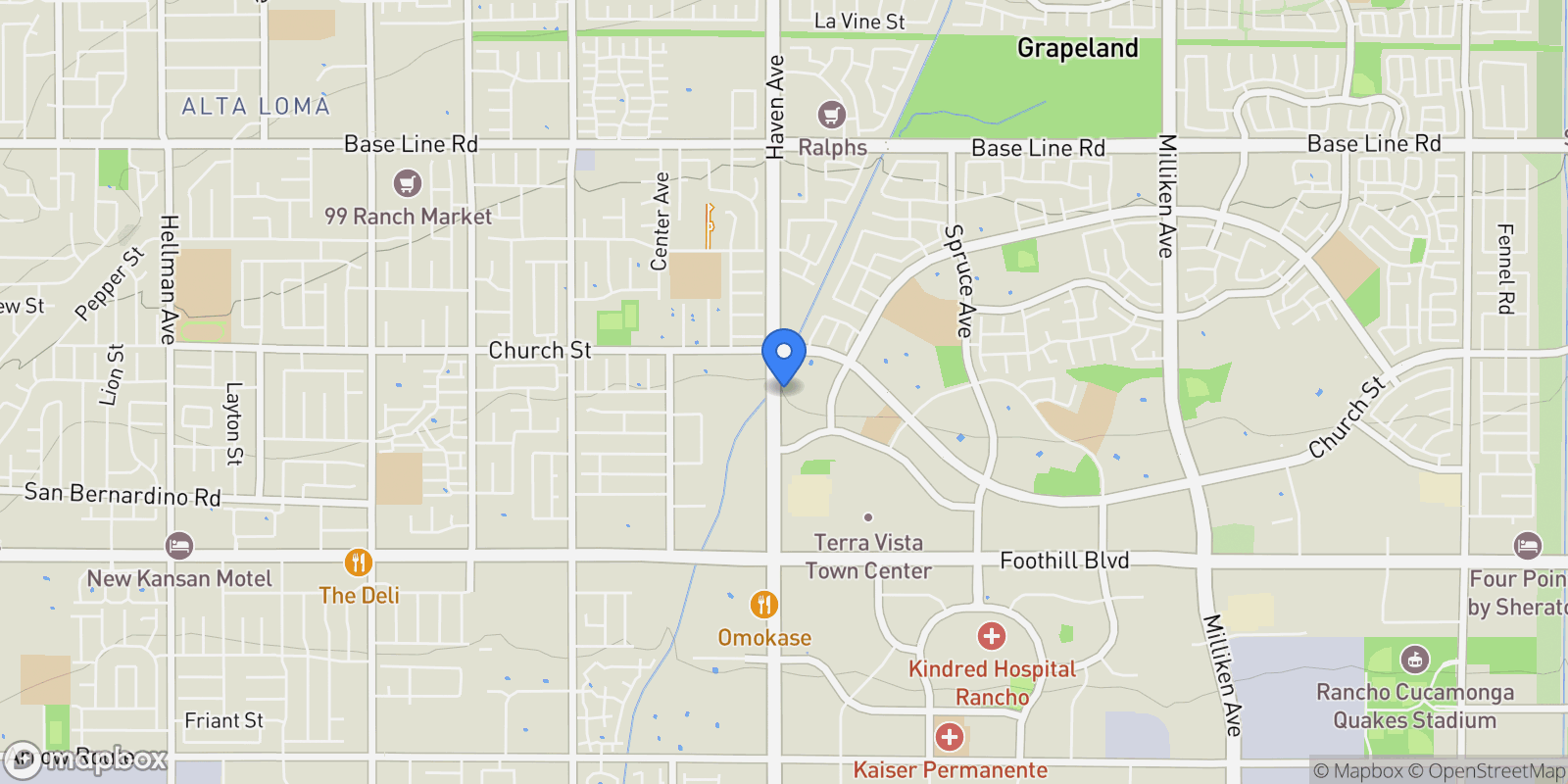 Map showing 7784 Haywood Place, Rancho Cucamonga, CA 91730, Rancho Cucamonga, California, United States.
