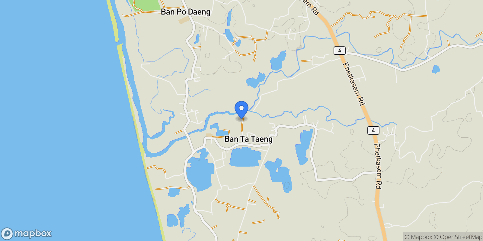 Map showing Phang Nga,, Thai Mueang, Phang-nga, Thailand.