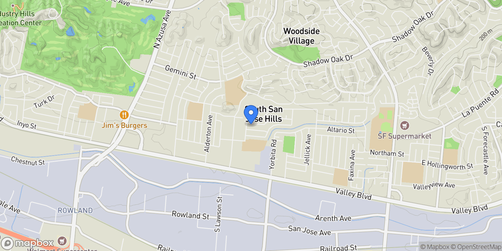 Map showing 18114 Villa Park, La Puente, CA 91744, La Puente, California, United States.