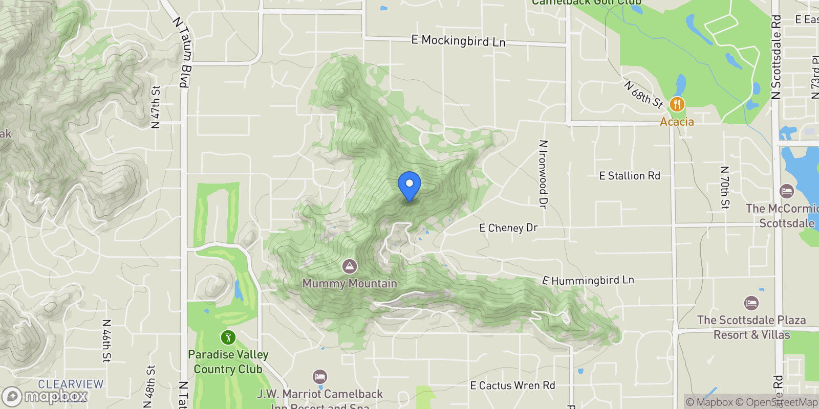 Map showing 5744 CHENEY Unit 17, Paradise Valley, Arizona, United States.