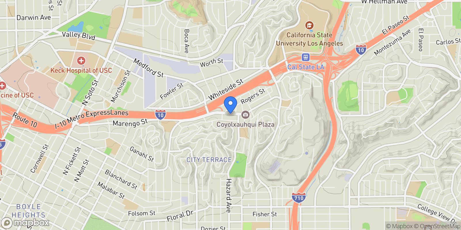Map showing 3932 City Terrace Pl., Los Angeles, CA 90063, East Los Angeles, California, United States.