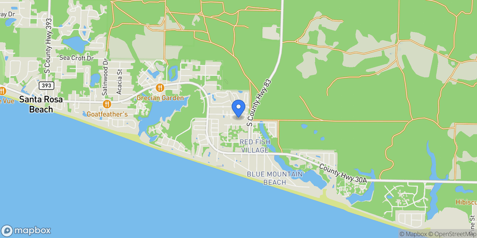 Map showing 35 Kriss Court , Santa Rosa Beach, FL 32459, Santa Rosa Beach, Florida, United States.