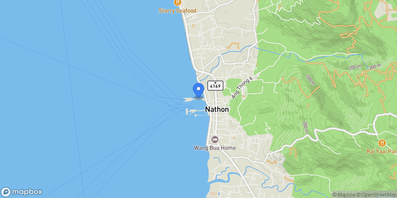 Map showing Surat Thani,, Ko Samui District, Thailand.