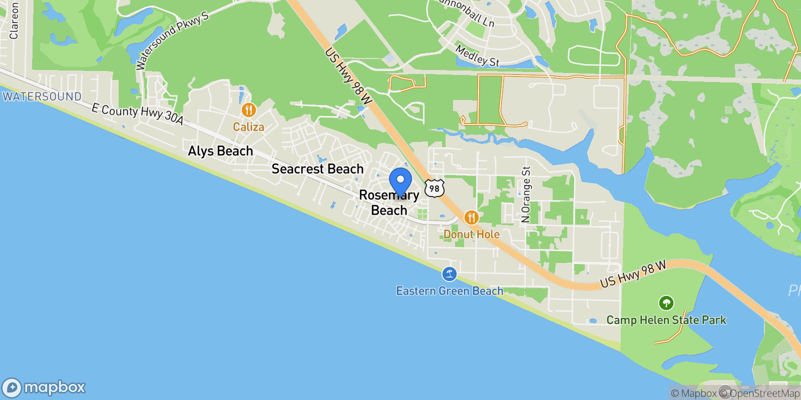 Map showing 114 Bourne Lane , Rosemary Beach, FL 32461, Rosemary Beach, Florida, United States.