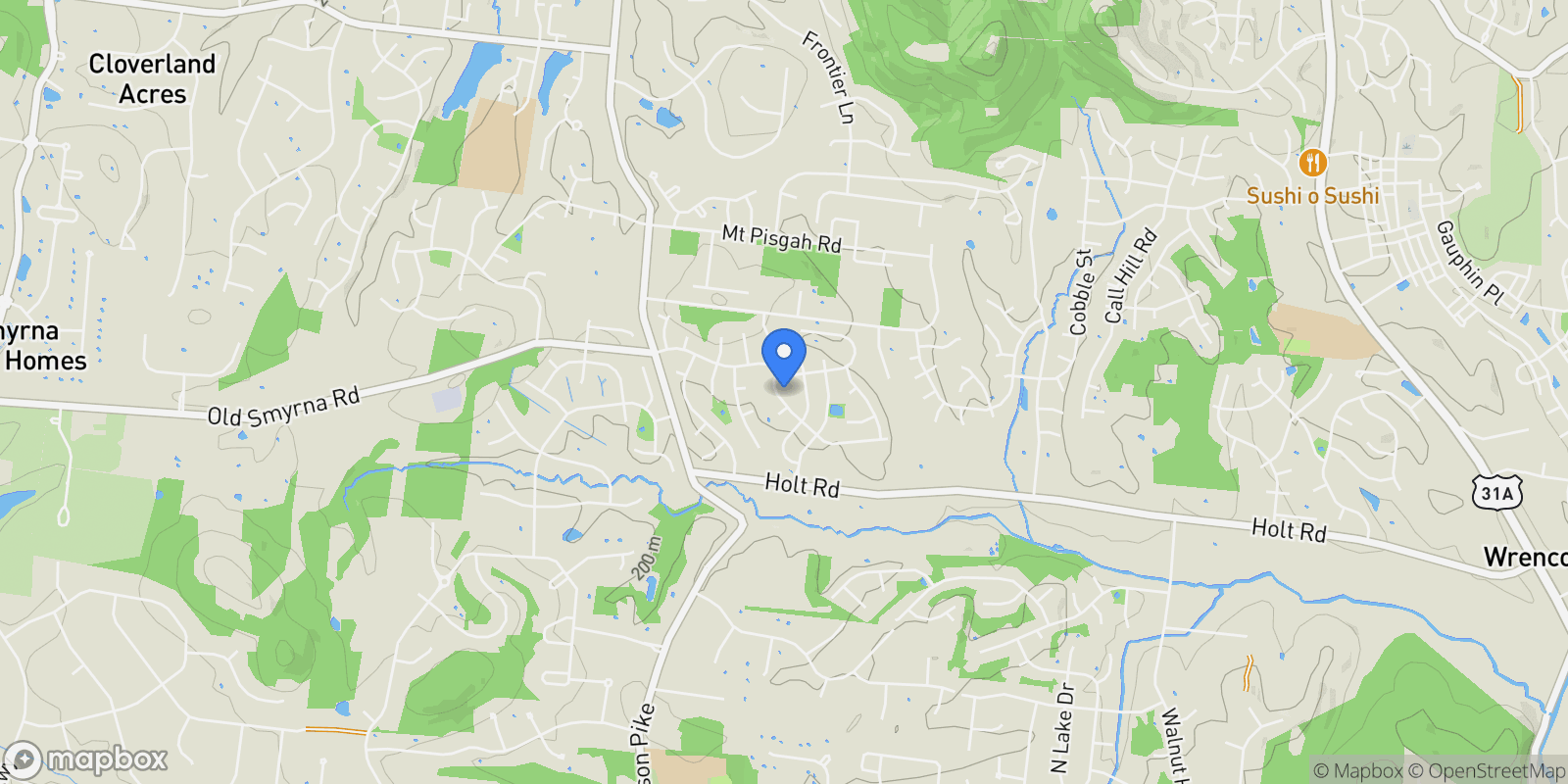 Map showing 4724 Sterling Cross, Nashville, Tennessee, United States.