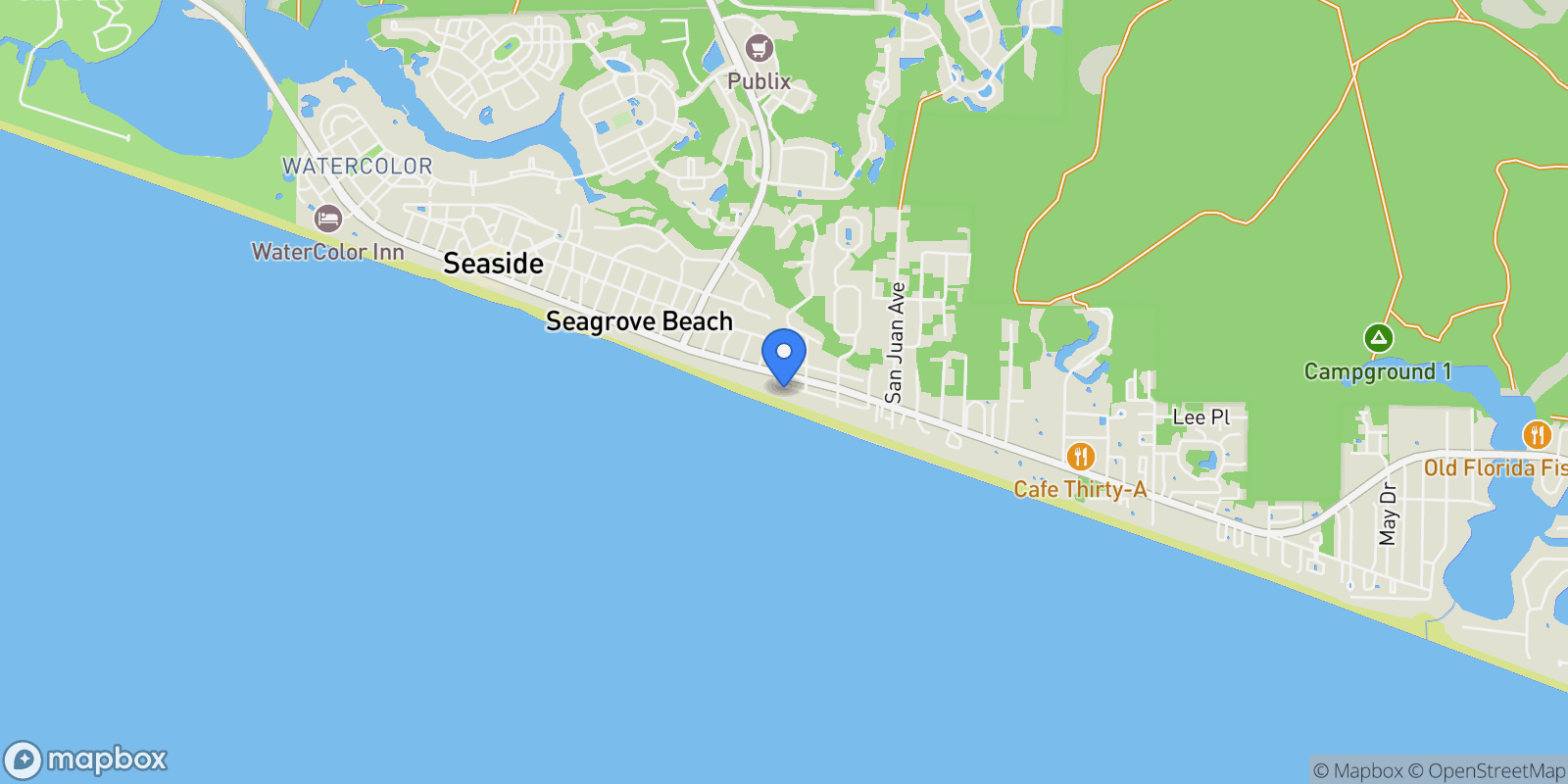 Map showing 58 Montgomery Street , Santa Rosa Beach, FL 32459, Santa Rosa Beach, Florida, United States.