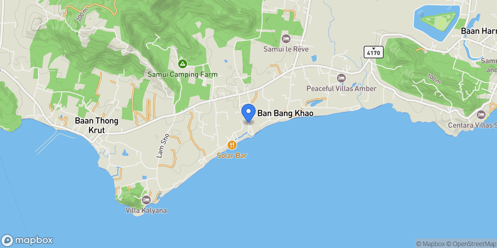 Map showing Surat Thani,, Koh Samui, Surat Thani, Thailand.