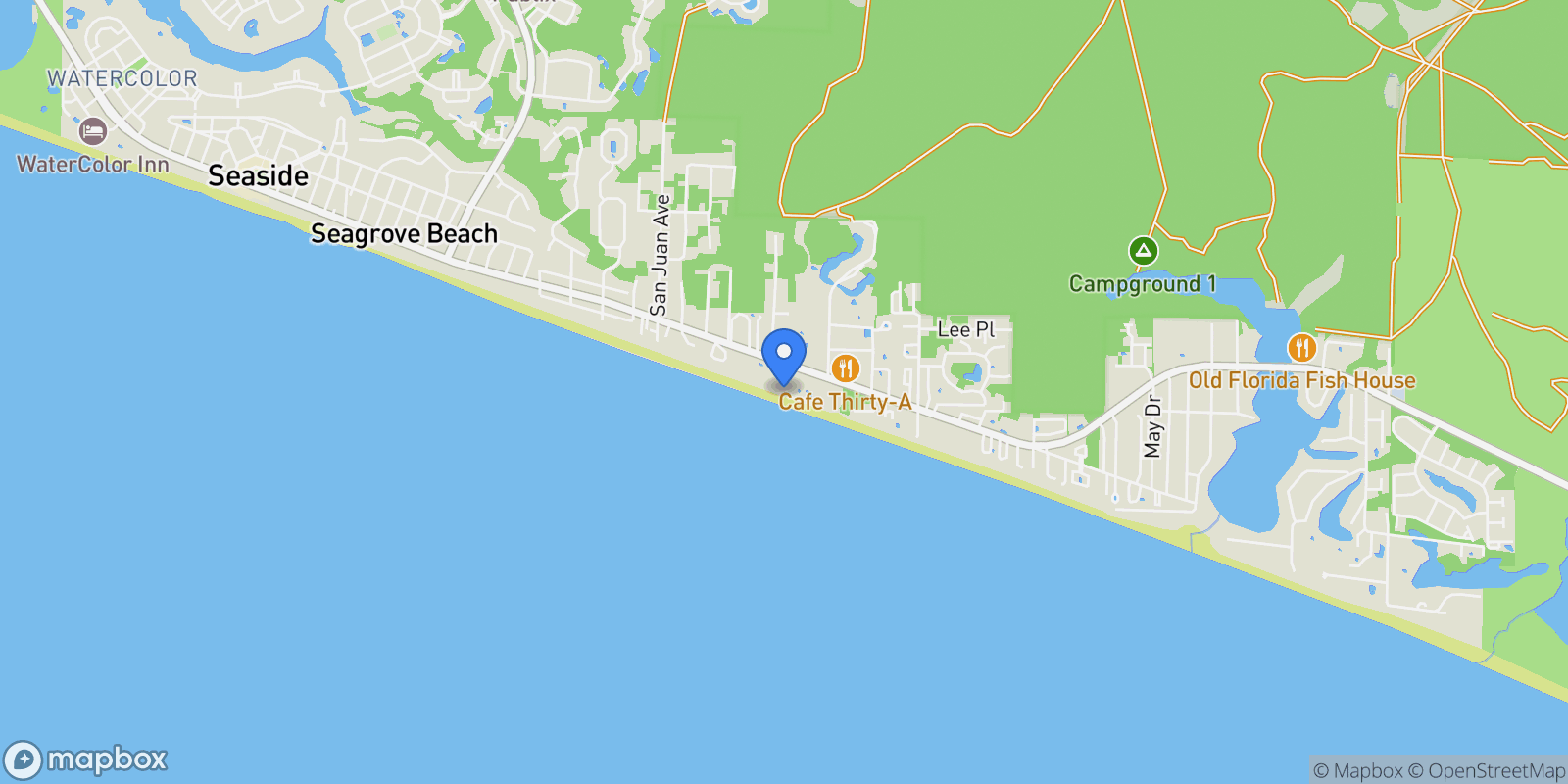 Map showing 3722 East County Highway 30A 6 , Santa Rosa Beach, FL 32459, Santa Rosa Beach, Florida, United States.