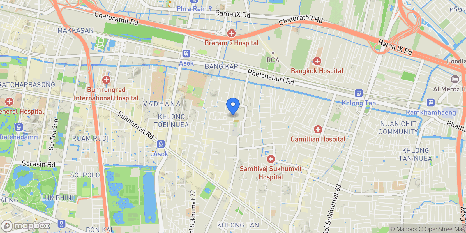 Map showing Bangkok,, Bangkok, Bangkok, Thailand.