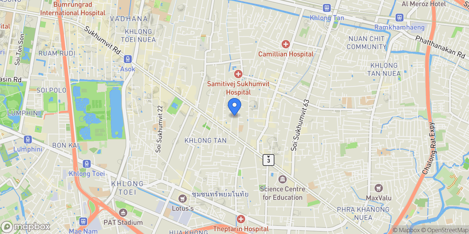 Map showing Bangkok,, Bangkok, Bangkok, Thailand.