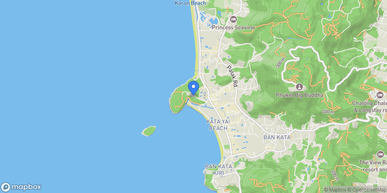Map showing Phuket,, Karon, Phuket, Thailand.