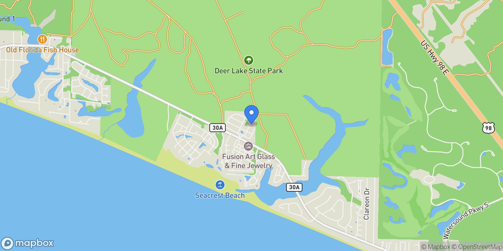 Map showing 60 East Pine Lands Loop A, Inlet Beach, FL 32461, Rosemary Beach, Florida, United States.