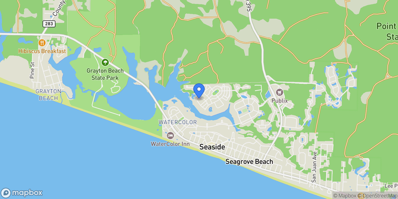 Map showing 26 Rain Lily Lane , Santa Rosa Beach, FL 32459, Santa Rosa Beach, Florida, United States.