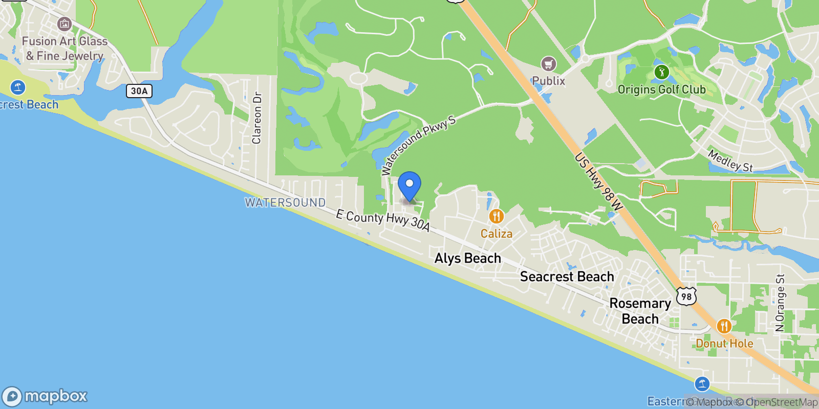 Map showing 19 Astra Way 11 , Inlet Beach, FL 32461, Rosemary Beach, Florida, United States.