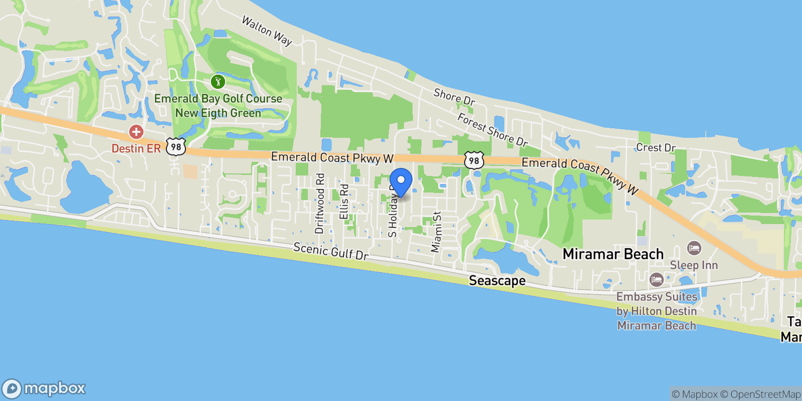 Map showing 106 St. Simon Circle , Miramar Beach, FL 32550, Miramar Beach, Florida, United States.