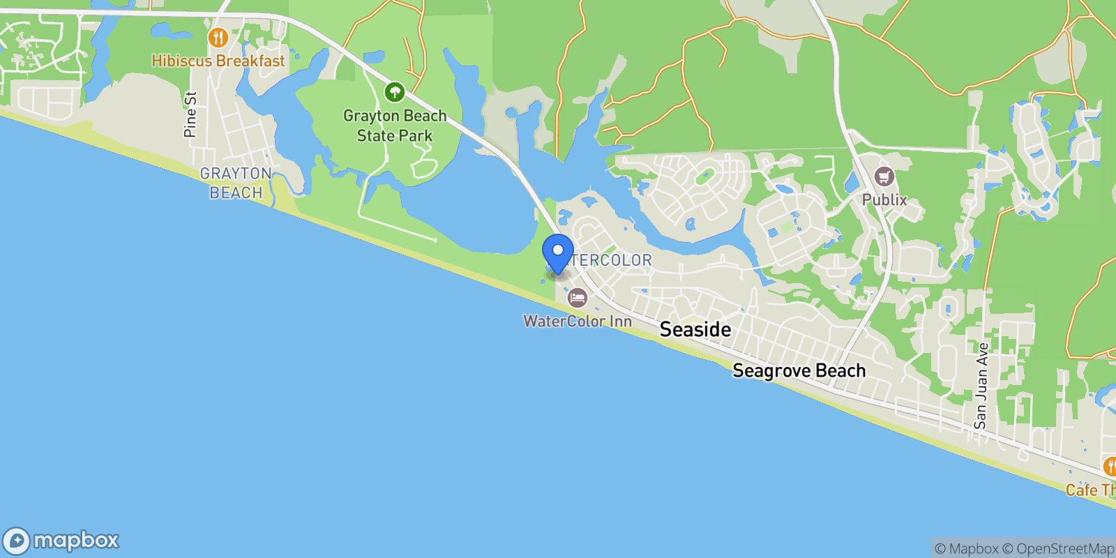 Map showing 105 Park Row Lane , Santa Rosa Beach, FL 32459, Santa Rosa Beach, Florida, United States.