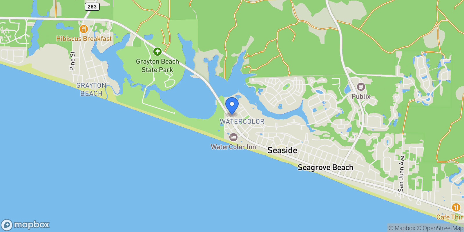 Map showing 265 Western Lake Drive , Santa Rosa Beach, FL 32459, Santa Rosa Beach, Florida, United States.