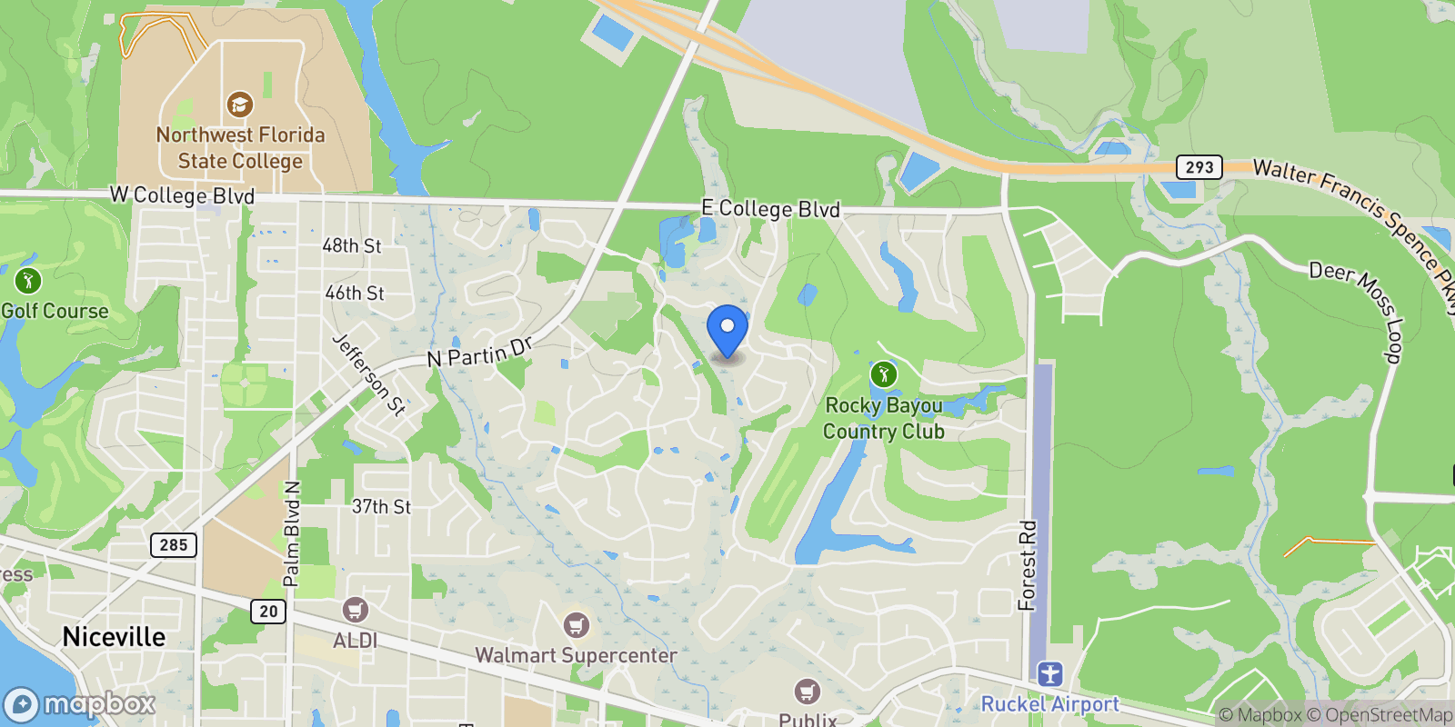 Map showing 2096 Lindsey Lane, Niceville, FL 32578, Niceville, Florida, United States.