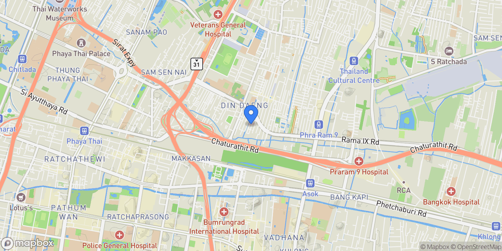 Map showing Bangkok,, Bangkok, Bangkok, Thailand.