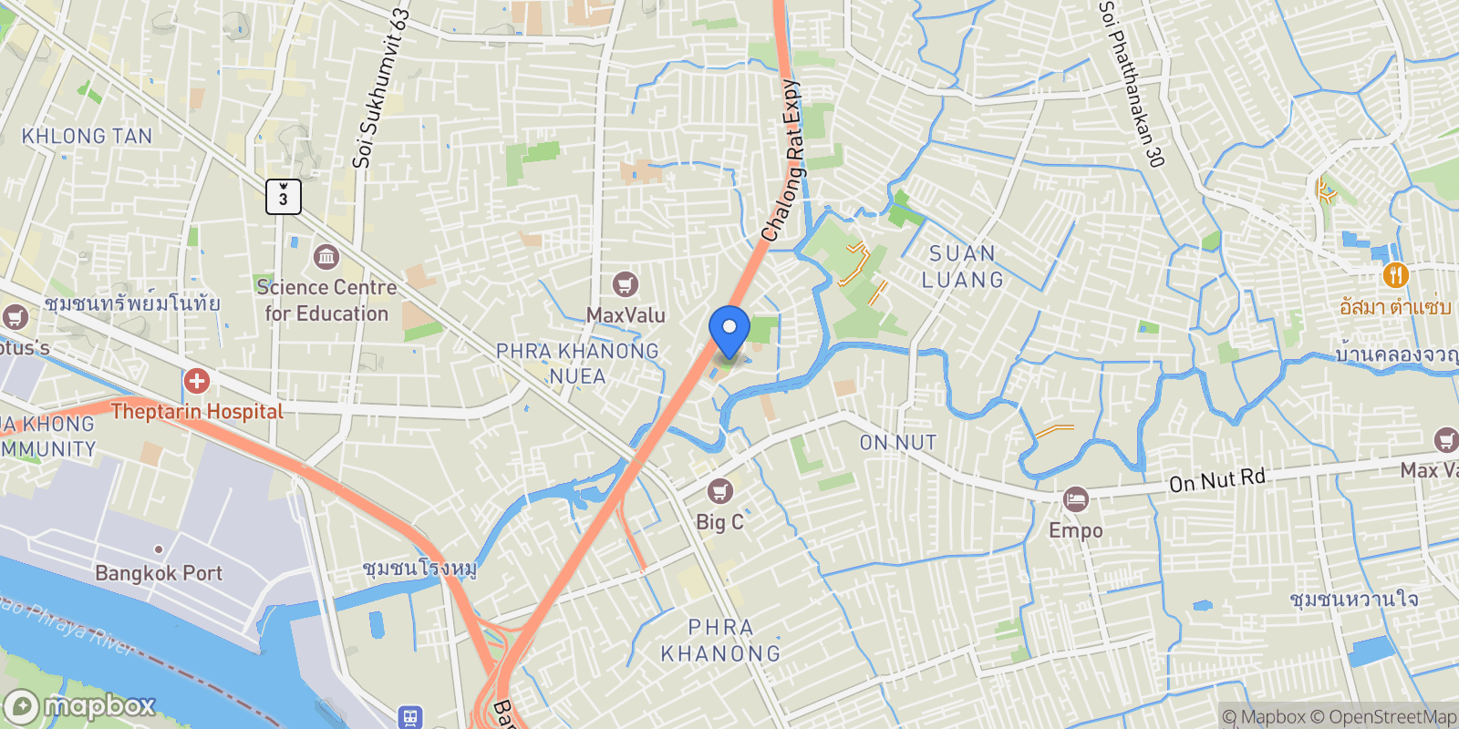 Map showing Bangkok,, Bangkok, Bangkok, Thailand.