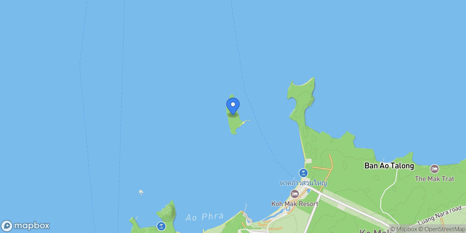 Map showing Trat,, Ko Mak, Trat, Thailand.