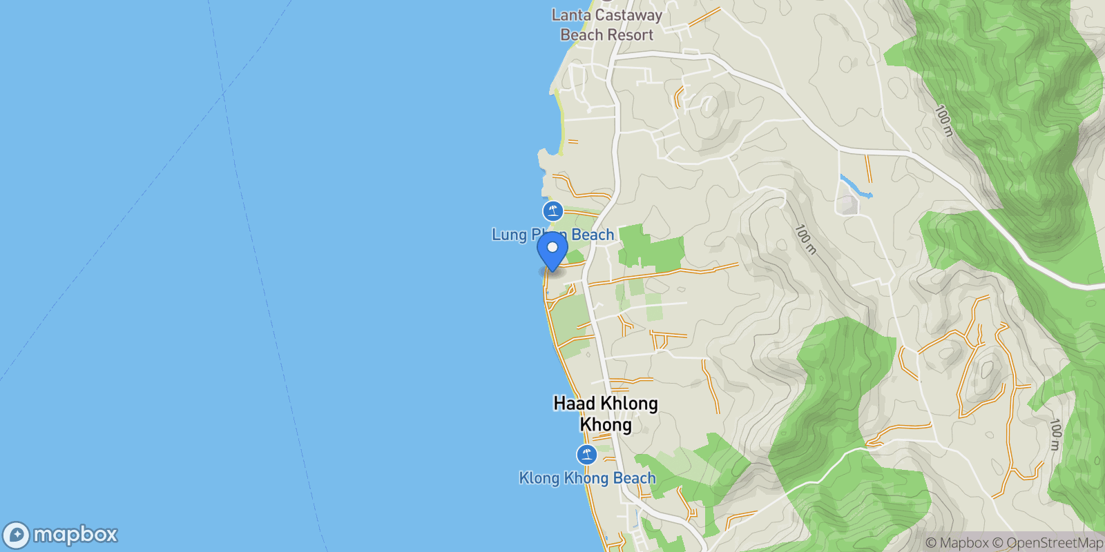 Map showing Koh Lanta,, Sala Dan, Krabi, Thailand.