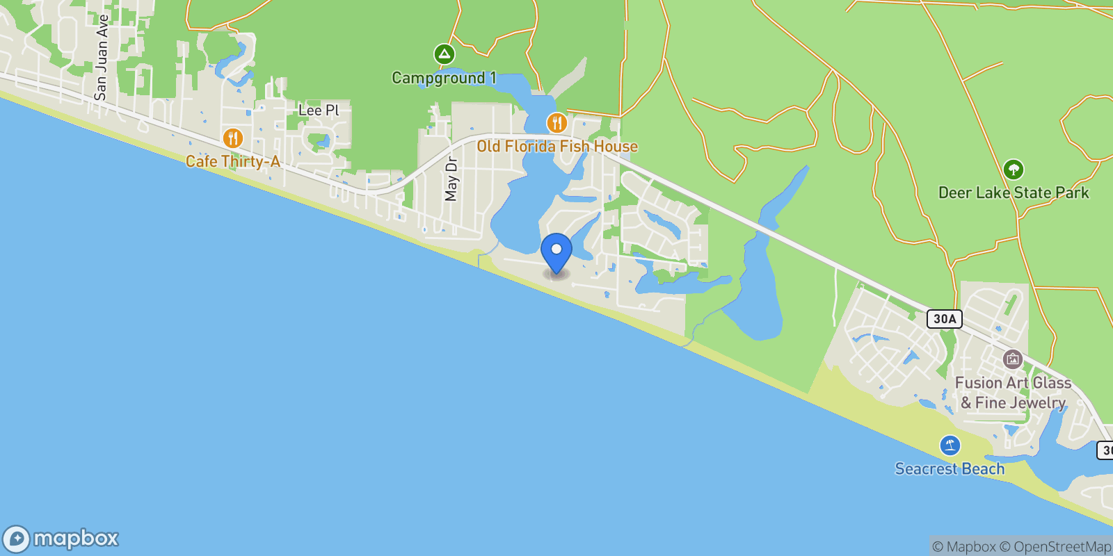 Map showing 11 Beachside Drive 633, Santa Rosa Beach, FL 32459, Santa Rosa Beach, Florida, United States.