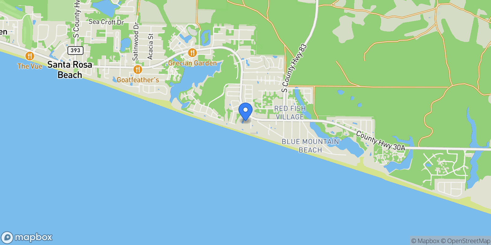 Map showing 2421 West County Highway 30A D101, Santa Rosa Beach, FL 32459, Santa Rosa Beach, Florida, United States.