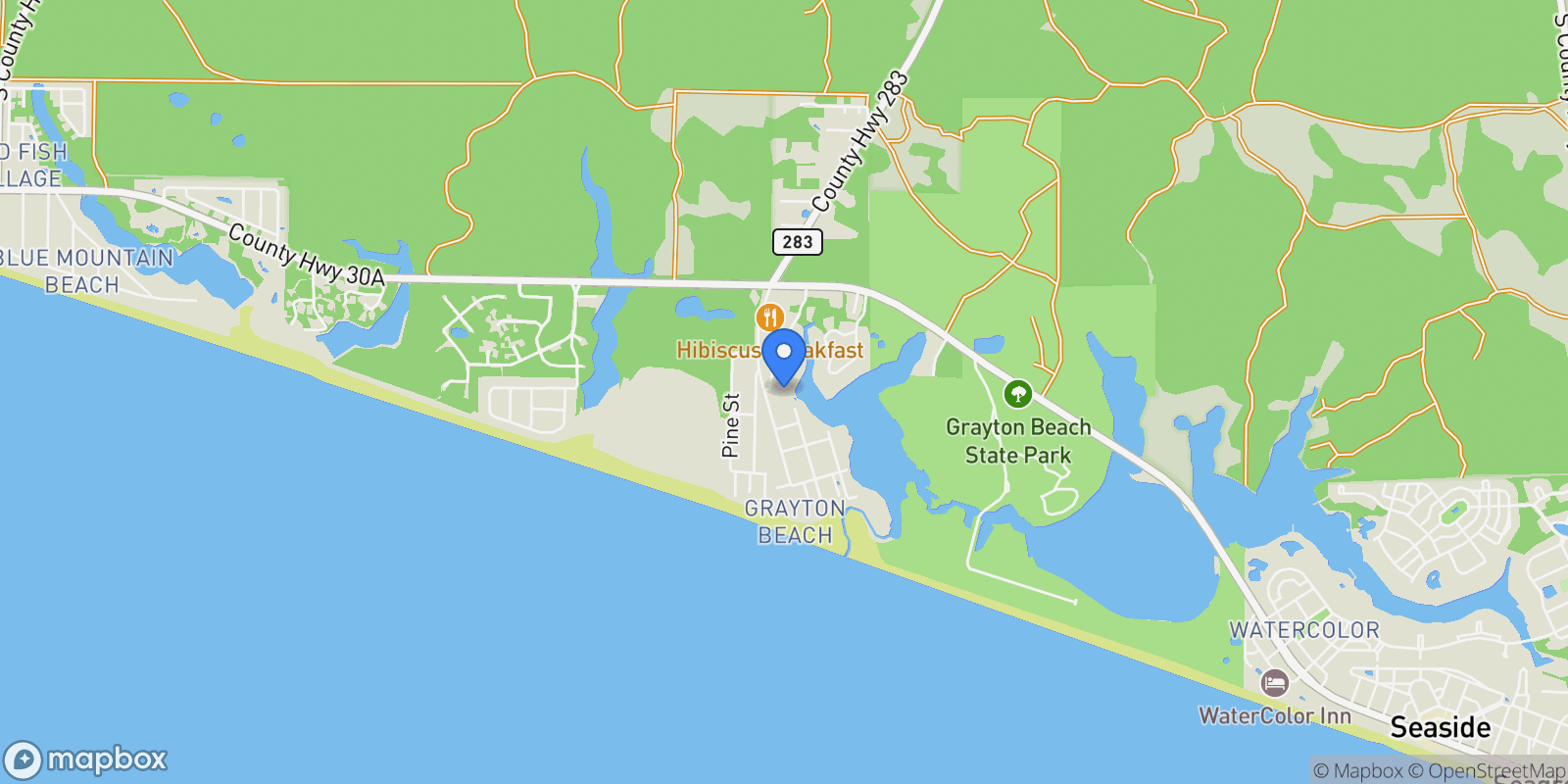 Map showing 4 Garfield Street , Santa Rosa Beach, FL 32459, Santa Rosa Beach, Florida, United States.