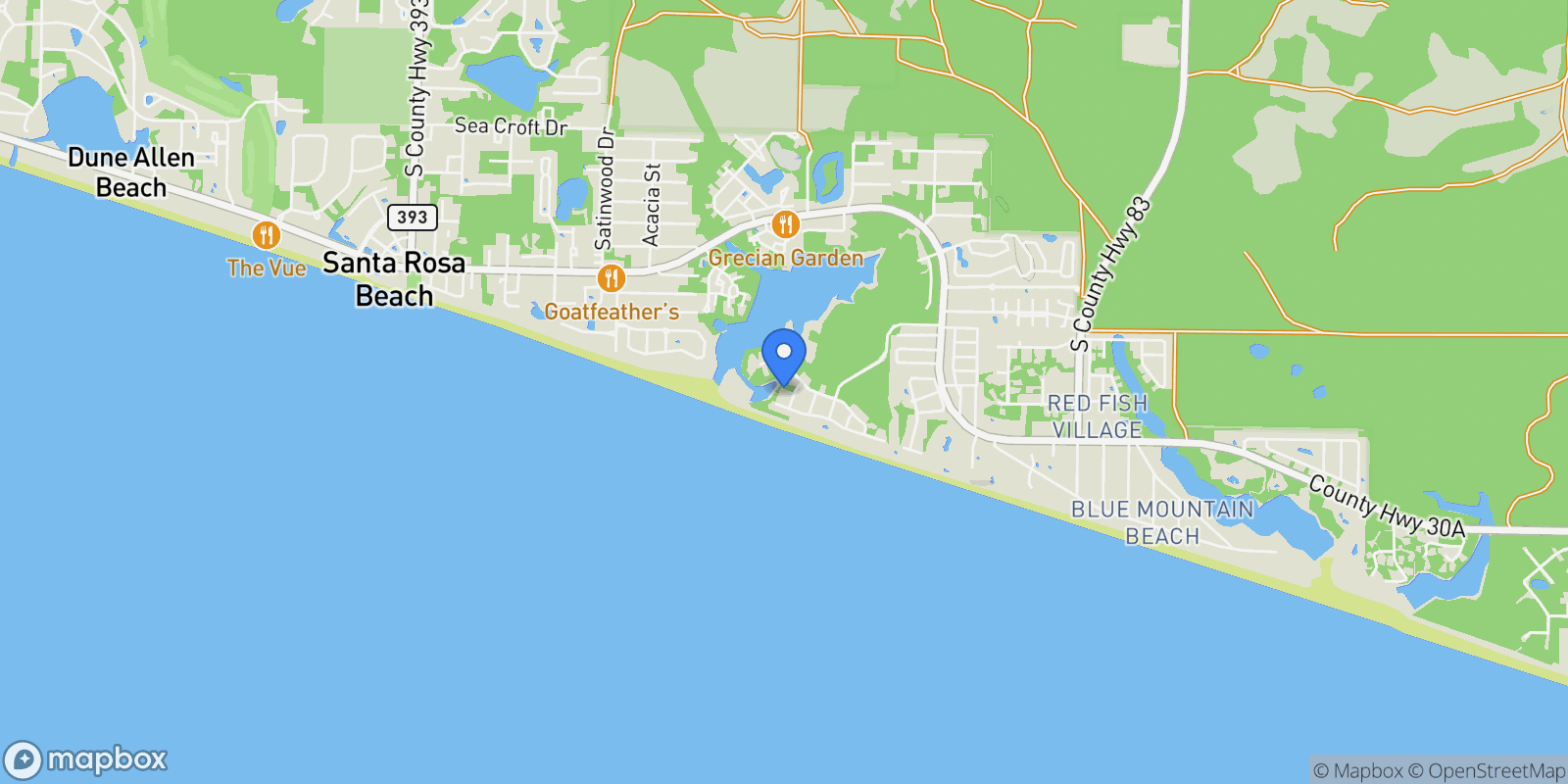 Map showing 40 Tortola Lane , Santa Rosa Beach, FL 32459, Santa Rosa Beach, Florida, United States.