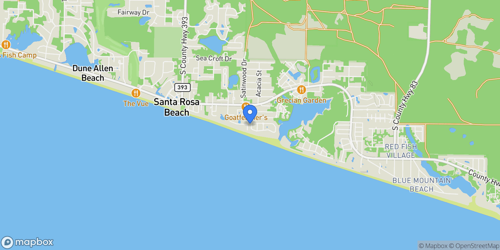Map showing 521 Old Beach Road , Santa Rosa Beach, FL 32459, Santa Rosa Beach, Florida, United States.