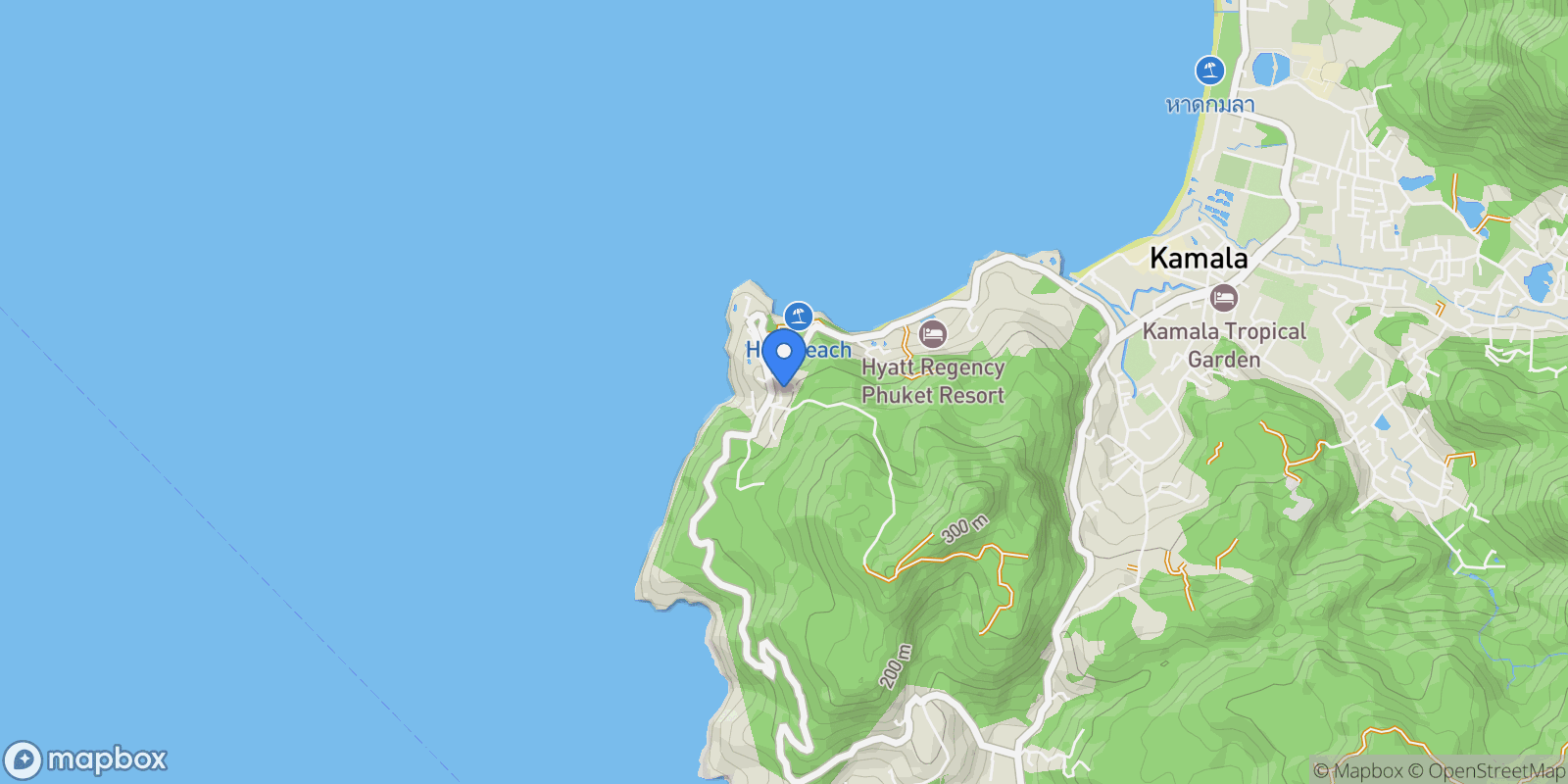 Map showing Phuket,, Kamala, Phuket, Thailand.