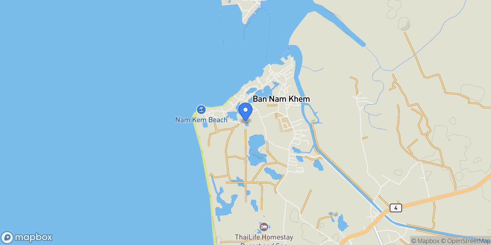 Map showing Phang Nga,, Bang Muang, Phang-nga, Thailand.