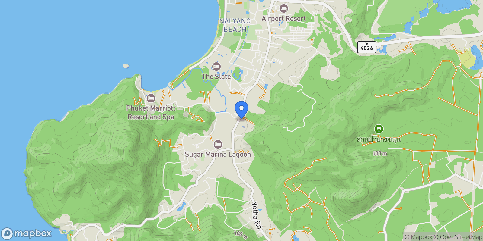 Map showing Phuket,, Sakhu, Phuket, Thailand.