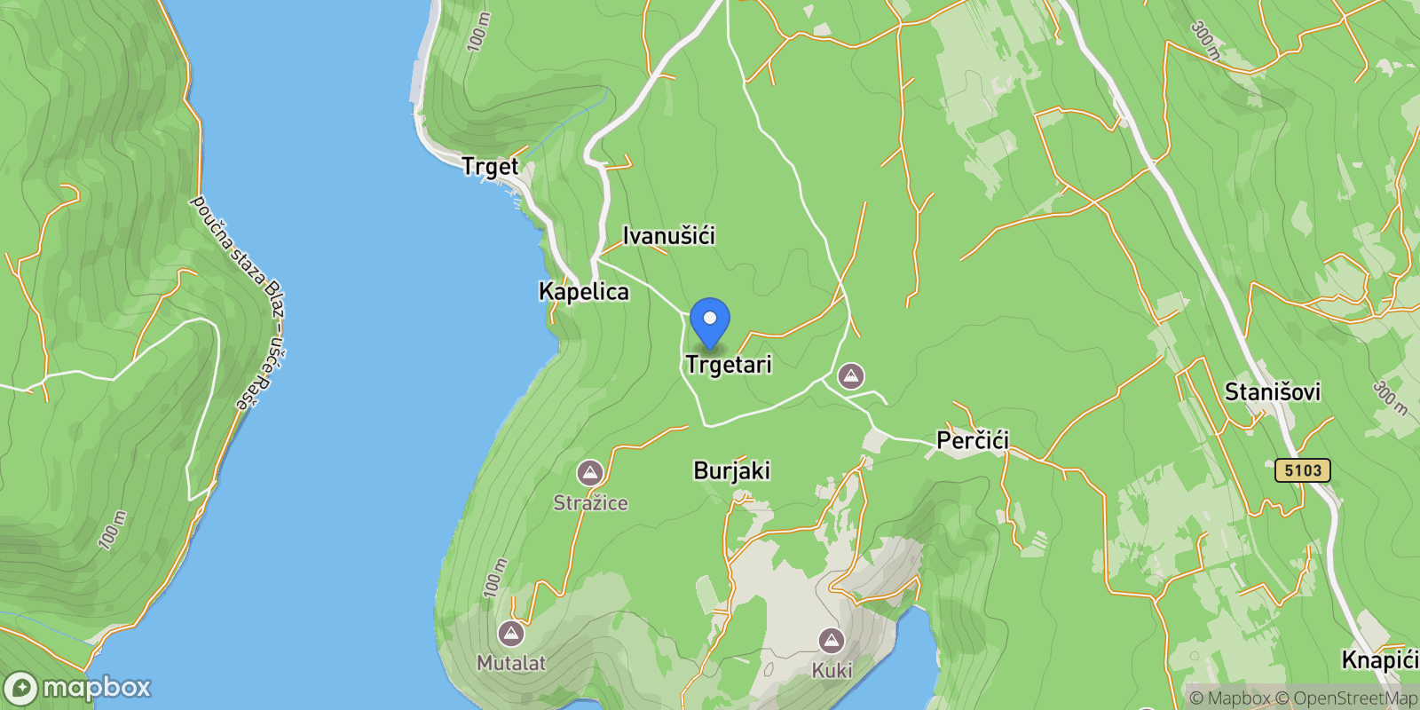 Map showing Trgetari, Istria County, Croatia.