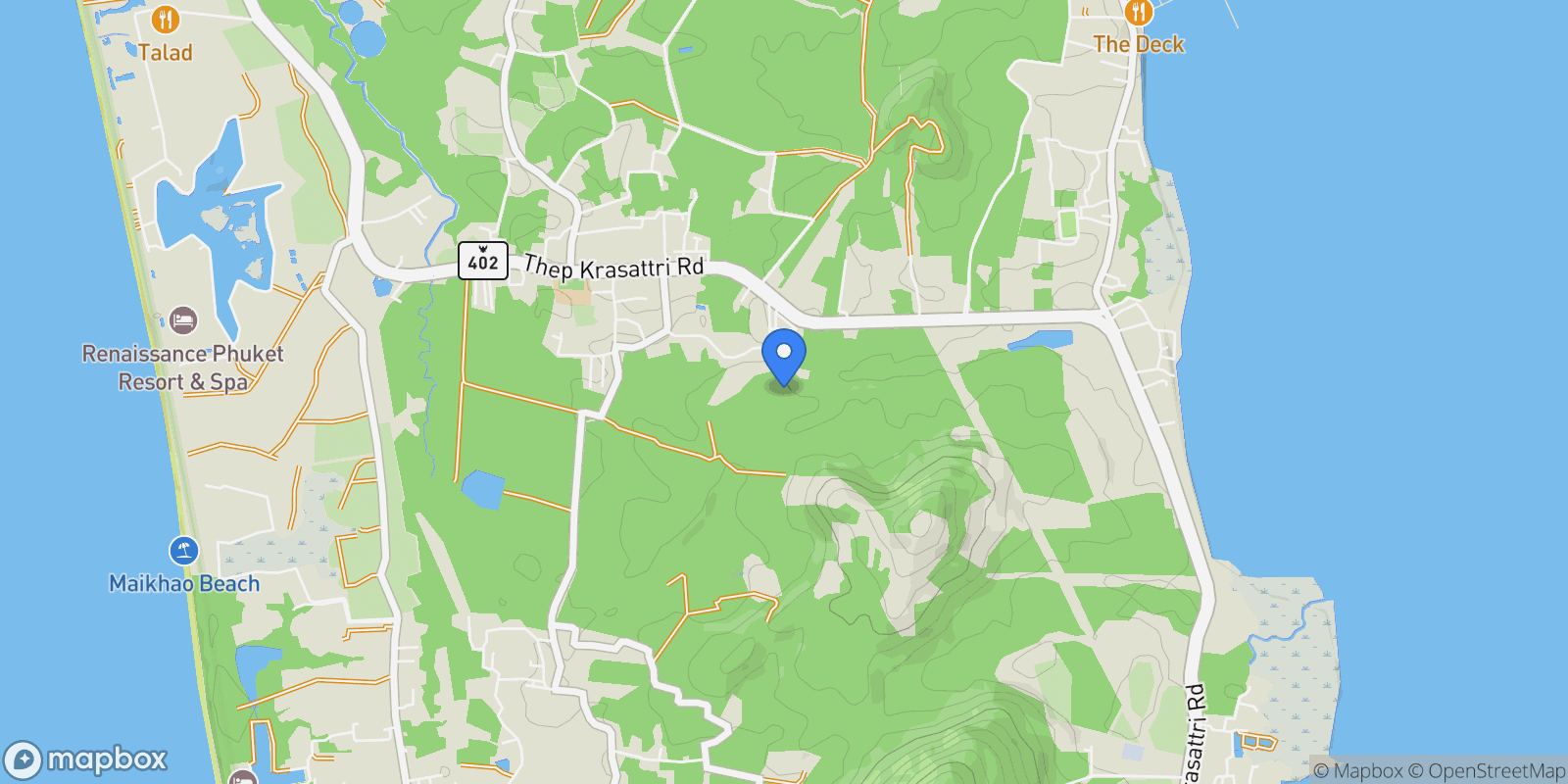 Map showing Phuket,, Mai Khao, Phuket, Thailand.