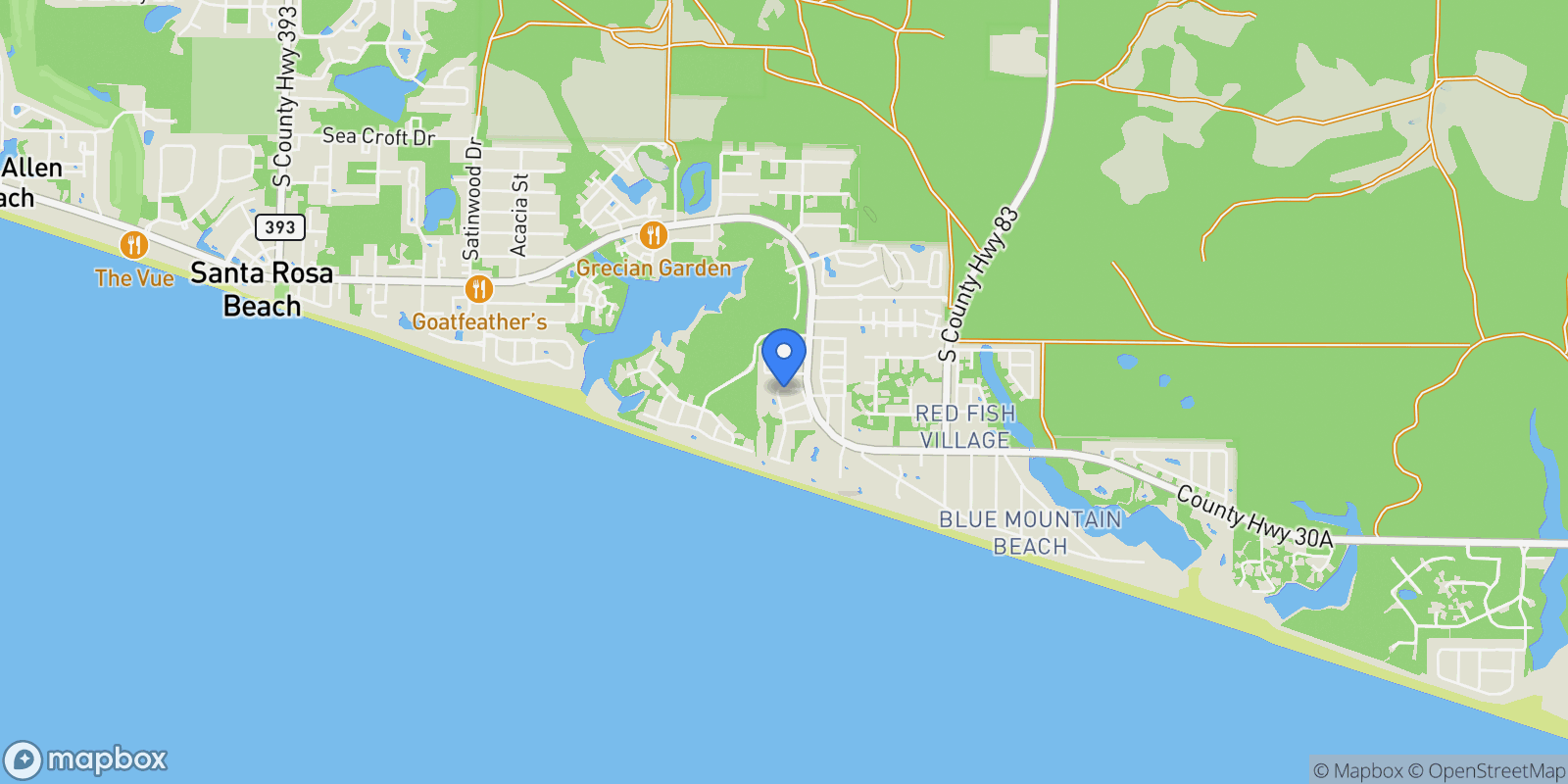 Map showing 113 White Cliffs Drive , Santa Rosa Beach, FL 32459, Santa Rosa Beach, Florida, United States.