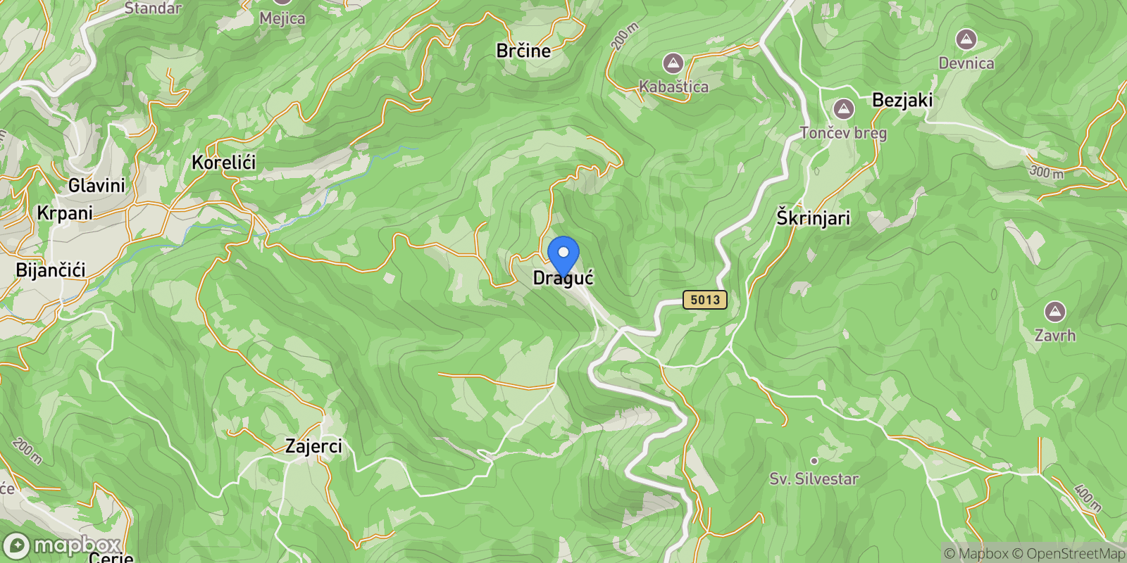 Map showing Opcina Cerovlje, Istria County, Croatia.