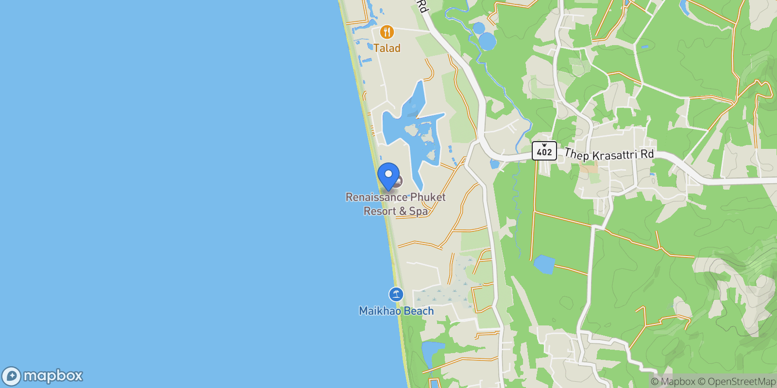 Map showing Phuket,, Mai Khao, Phuket, Thailand.
