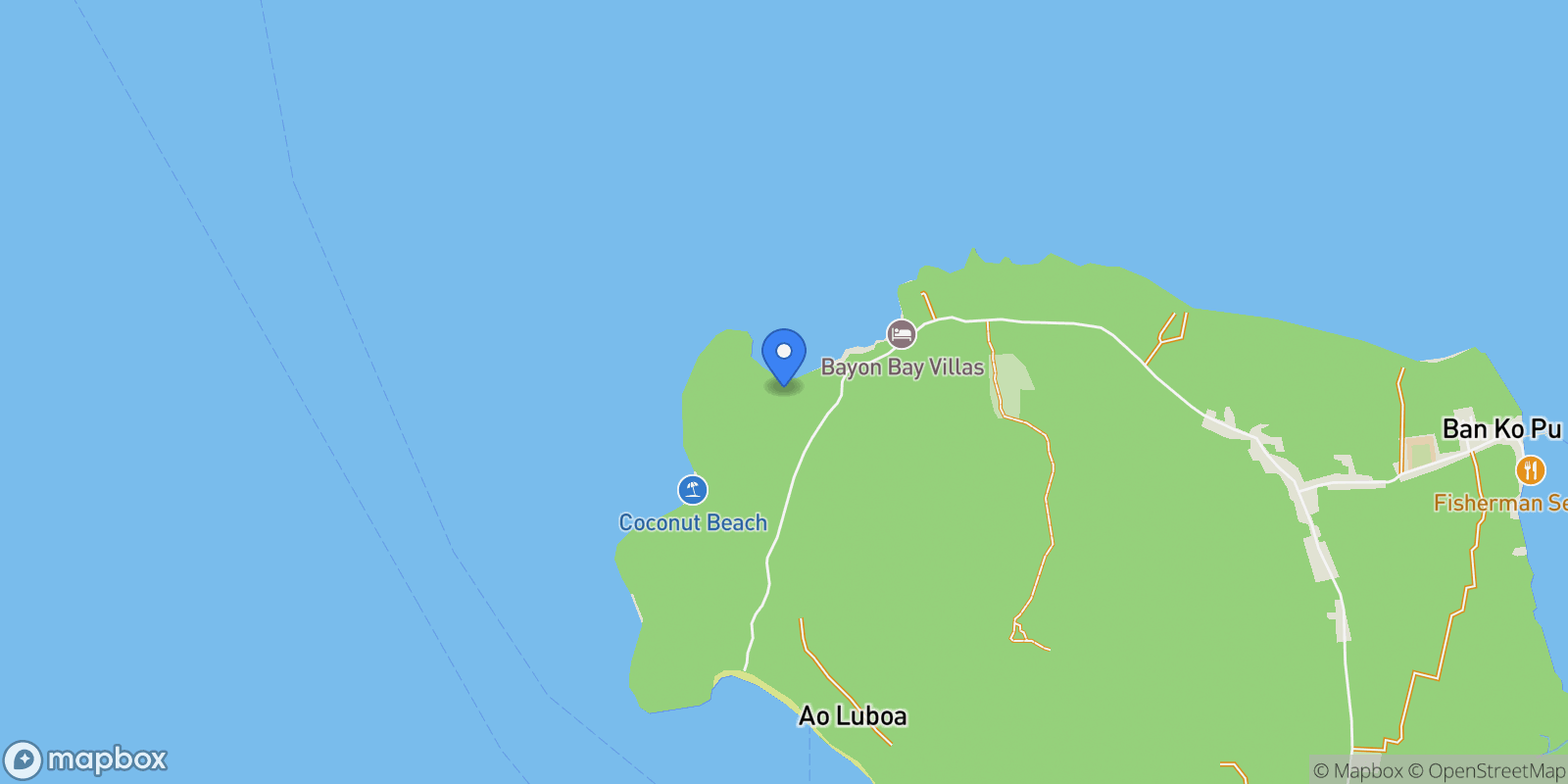 Map showing Krabi,, Ko Siboya, Krabi, Thailand.