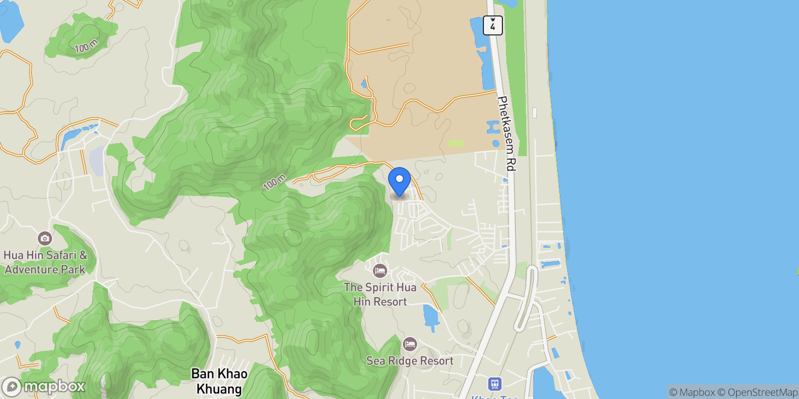 Map showing Prachuap Khiri Khan,, Nong Kae, Tanintharyi Region, Thailand.