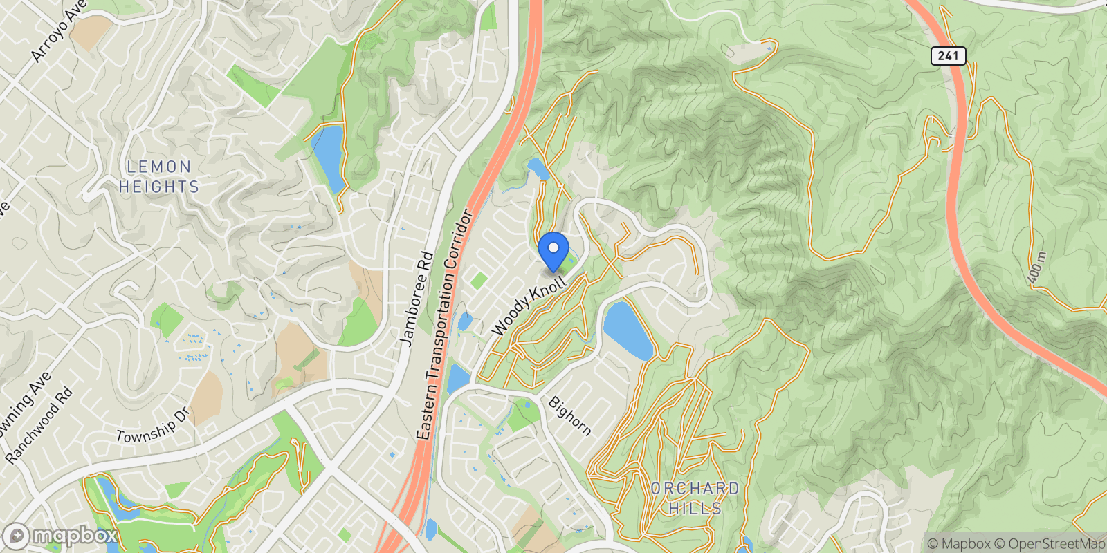 Map showing 55 Suede, Irvine, California, United States.